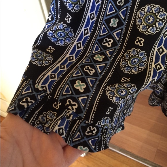 Hollister blue & black ruffle romper crotchet mid - Picture 3 of 4